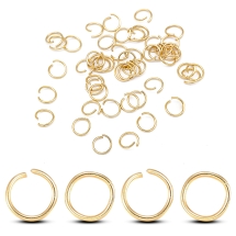 Кільця Одинарні Відкриті Сполучні Нержавіюча Сталь, Позолота 24К, 7х0.8мм, (13WB27029)