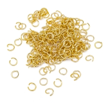 Kółeczka Ogniwka Pojedyncze Otwarte, do Rękodzieła i Biżuterii, Stal Nierdzewna, Złoty, 6x0.8mm, 200szt (13WB27031)