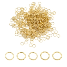 Kółeczka Ogniwka Pojedyncze Otwarte, do Rękodzieła i Biżuterii, Stal Nierdzewna, Złoty, 4x0.5mm, 500szt (13WB27036)