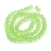 Koraliki Szklane Sztuczny Kryształ Fasetowane, 8x6mm 72szt/42cm/sznur (5WB3341)