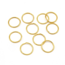 Kółeczka Ogniwka Pojedyncze Otwarte Stal Nierdzewna Pozłacane 24K 12x1mm 10szt (13WB27047)