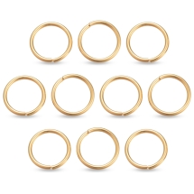 Kółeczka Ogniwka Pojedyncze Stal Nierdzewna 12x1.2mm Pozłacany 24K 10szt (13WB27049)