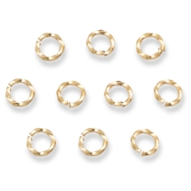 Kółeczka Ogniwka Pojedyncze Otwarte Skręcony Stal Nierdzewna Kolor: Złoty 6x1mm 10szt (13WB27063)