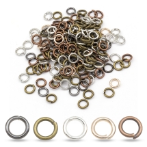 Кільця Одинарні, Латунь, Колір: Мікс, Розмір: 6x1мм, Внутрішній Діаметр 4мм, близько 195шт/25г, (13WB27083)