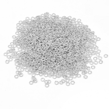 Kółeczka Ogniwka Pojedyncze Otwarte Mosiądz Kolor: Srebrny 5x1mm około 285szt/25g (13WB27086)