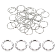 Kółeczka Ogniwka Pojedyncze Lutowane Mosiądz Kolor: Platyna 7x1mm 50szt (13WB27092)