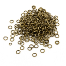 Kółeczka Ogniwka Pojedyncze Otwarte Mosiądz 6x1mm Kolor: Bronze około 470szt/50g (13WB27094)