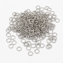 Kółeczka Ogniwka Pojedyncze Otwarte Mosiądz Kolor: Platynowy 7x1mm około 425szt/50g (13WB27098)