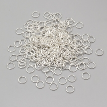 Кільця Одинарні, Латунь, Колір: Срібло, Розмір: 8x1мм, Внутрішній Діаметр 6мм, близько 235шт/50г, (13WB27099)