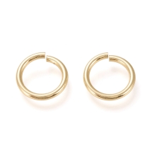 Кільця Одинарні Відкриті, Латунь, Покриття Золото 20К, Розмір: 16x2мм, Внутрішній Діаметр 12мм, (13WB27105)