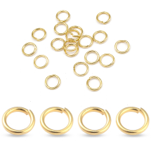 Kółeczka Ogniwka Pojedyncze Otwarte Mosiądz, Trwała Powłoka, Pozłacane 24K, 5x0.7mm, 25szt (13WB27108)