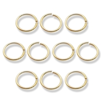 Kółeczka Ogniwka Pojedyncze Otwarte, Mosiądz, Pozłacany 24K, 10x1mm, Średnica wewnętrzna 8mm, 10szt (13WB27111)