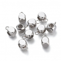 Krawatka do Biżuterii, Stal Nierdzewna, 7.5x5x5mm, Otwór 1.6mm, Średnica wewnętrzna 3mm, 10szt (13WB27128)