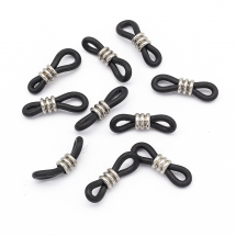 Uchwyty do Okularów, Stal Nierdzewna, Powłoka Trwała, Kolor: Czarny, 20.5x6mm, 10szt (13WB27141)