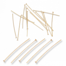 Szpilki Gwoździe, Mosiądz, Trwała Powłoka, Pozłacany 18K, 35x0.7mm, 20szt (13WB27975)