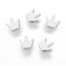 Намистини Латунь Корона, Стійке Покриття Платиною, 8х8х3мм, Отвір 1.5мм, (13WB28229)