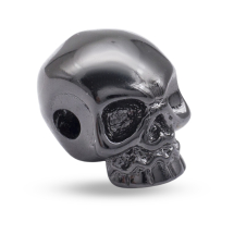 Koraliki Mosiężne, Czaszka do Biżuterii, Gunmetal, 11x8.5x10.2mm, 1szt (13WB28242)