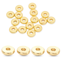 Koraliki Mosiądz, Heishi, Powłoka Odporna, Pozłacane 18K, 6x1.5mm, 20szt (13WB28261)