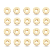 Koraliki Mosiężne Heishi, Trwała Powłoka, Pozłacany 18K, 3x1mm, Otwór 1mm, 20szt (13WB28262)