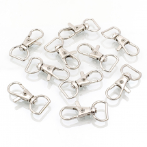 Застібка Поворотний Карабін-Лобстер Залізний, Платина, 37х17мм, Отвір 7х17мм, (13WB28265)