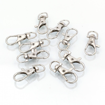 Zapięcie Obrotowy Karabinek-Lobster, do Rękodzieła i Biżuterii, Żelazne, Platynowy, 37x14x7mm, 10szt (13WB28269)