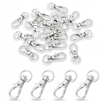 Zapięcie Obrotowy, Karabinek Lobster, do Rękodzieła i Biżuterii, Stop, Platynowy, 30.5x11x6mm, 20szt (13WB28270)