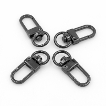 Zapięcie Karabińczyki Obrotowy Biżuteria Stop 34x14x6.5mm Otwór 10x5mm Kolor: Czarny 4szt (13WB28274)