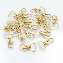 Zapięcie Obrotowe Karabinek-Lobster Stop 38x24mm Otwór 8x20mm Kolor: Złoty 20szt (13WB28276)