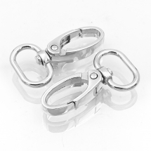 Zapięcie Obrotowy Karabinek- Lobster Biżuteria Stop, Platynowy, 47x25x8mm Otwór 9x19mm, 2szt (13WB28278)