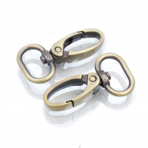 Zapięcie Obrotowy Karabińczyki Biżuteria Stop 47x25x8mm Otwór 9x19mm Kolor: Antyczny brąz 2szt (13WB28279)