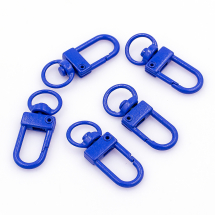 Zapięcie Karabinek Obrotowy Stop Metalu 33.5x13.5x5.5mm Otwor 9mm Kolor: Berliński Lazur 5szt (13WB28301)