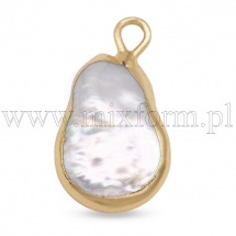 Zawieszki  Perły Rzeczne Keshi, Żelazne Galwanizowane, Złoto, 20-35x10-16x4-8mm, Otwór 1.8mm, 1szt (13WB28361)