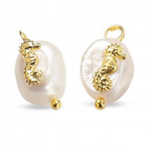 Wisiorek Zawieszka Naturalne Perły Rzeczne, Samorodek Keshi, Okucia Mosiądz i Stop, Złoto, 8~16mm, 2szt (13WB28364)