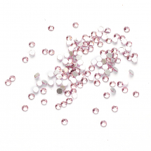 Скляні Стрази - Кабошони, Грановані, Клас А, Плоскі Круглі, Колір: Звело-рожевий, Розмір: 1.9 ~ 2 мм, (13WB28702)