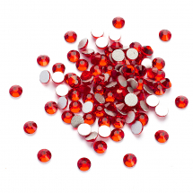 Скляні Стрази - Кабошони, Грановані, Клас А, Плоскі Круглі, Колір: Світлий Сіам, Розмір: 2.7 ~ 2.8мм, (13WB28703)