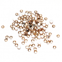 Скляні Стрази - Кабошони, Грановані, Клас А, Плоскі Круглі, Колір: Світло-персиковий, Розмір: 1.9 ~ 2 мм, (13WB28704)