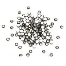 Скляні Стрази - Кабошони, Грановані, Клас А, Плоскі Круглі, Колір: Чорний Діамант, Розмір: 1.9 ~ 2 мм, (13WB28707)