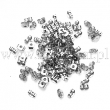 Zatyczki do Kolczyków, Medyczna Stal Nierdzewna, do Rękodzieła i Biżuterii, 4.5x6.5mm, Otwór 0.7mm, 100szt (13WB28783)
