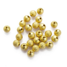 Намистини Зоряний Пил Латунь Круглі Розмір: 6мм Отвір 1мм Колір: Золото 25шт (13WB28885)
