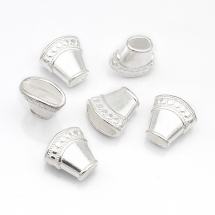 Stożek Nakładki na Koraliki Stop Metalowy 15,5х16х9mm Kolor: Srebrny 6szt/opakowanie (2WB10135)