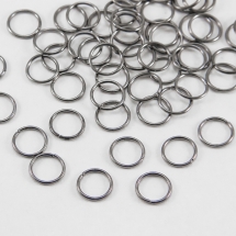 Kółeczka Ogniwka Pojedyncze Otwarte Żelazne 10x1.0mm Kolor: Stal Pistoletowa około 280szt/50g (Q5WB1424)