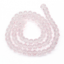 Koraliki Szklane Sztuczny Kryształ Fasetowane, 8x6mm 72szt/42cm/sznur (5WB3347)