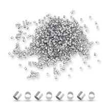 Koraliki Zaciskowe Stopery, Mosiądz, 1.5x2mm, Kolor: Platynowy, około 475szt/5g (3WB2565)