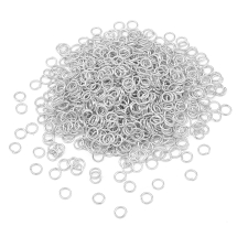 Колечка Одинарні, Залізні, Колір: Срібло, Розмір: 4 мм, Товщина 0.7мм, близько 1300шт / 50г, (3WB3148)