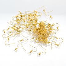 Швензи Гачок Залізні, Золото, 17x17.5мм, Отвір 2мм, (13WB18650)