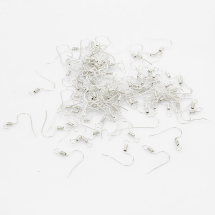 Bigle Otwarte do Kolczyków, Żelazne, Srebrny, 17x17.5mm, Otwór 2mm, 100szt (13WB18652)