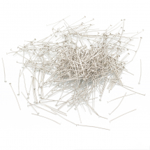 Піни Гвоздики, плоска капелюшок, Залізо, Колір: Срібло, Розмір: 30х0.7мм, 50г / близько 375шт, (5WB4029)