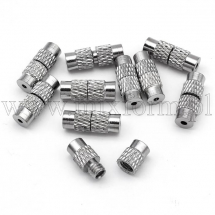 Zapięcie Skręcane, Mosiądz, do Rękodzieła i Biżuterii, Platynowy, 12x4mm, Otwór 0.8mm, 10szt (14WB5383)