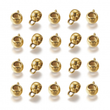 Бейл зі Сплаву, Рондель, Колір: Античне Золото, Розмір: 8х5мм, Внутрішній Діаметр 5мм, Отвір 2мм, (13WB16892)