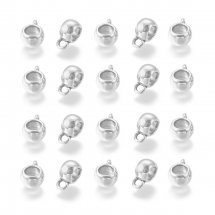 Бейл зі Сплаву, Рондель, Колір: Античне Срібло, Розмір: 8х5мм, Внутрішній Діаметр 5мм, Отвір 2мм, (13WB16894)